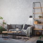 LED-gulvlampe Brilo unplugged Riffle, antrasitt