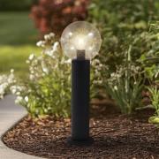 Lindby sokkellampe Dangan, klar, høyde 60 cm, glass, metall