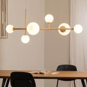 Hengelampe Joel, beige/hvit, 6 lyskilder