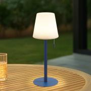 Lindby oppladbar LED-lampe Azalea blå aluminium CCT høydejusterbar