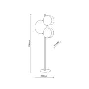 Pulse gulvlampe, skjermer i jute, naturbrun/hvit, 3-flammig