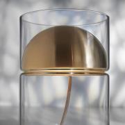 Oluce LED-bordlampe Medusa, gullfarget, glass, høyde 30 cm