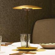 MARSET LED-batteridrevet bordlampe Ginger, aluminium, messing, dimbar.
