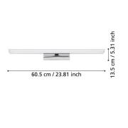 EGLO connect Smart LED-speillampe Tabiano-Z, 60,5 cm, krom