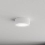 Taklampe Cleo 200, hvit, sensor, IP54, Ø 20 cm, metall