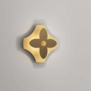 OLEV LED-vegglampe ORNATO FLOWER, gull/brun, metall 2.700 K