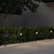 Solar spotlight Obidos, svart matt, aluminium, 3 stk