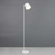 LED-gulvlampe Blake, matt hvit, metall, dimbar