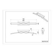 LED-taklampe Ginko, hvit matt, metall, lengde 79 cm