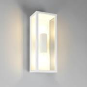 Utendørs vegglampe Garonne, matt hvit, trykkstøpt aluminium, E27