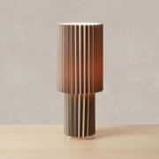 Markslöjd bordlampe Catis, grå, 45 cm høy, tekstil, E27