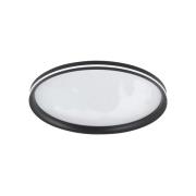 LED-taklampe Isy, svart, Ø 55 cm, metall, CCT, dimbar