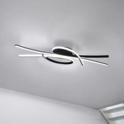 LED-taklampe Biba, svart, lengde 100 cm, metall, CCT