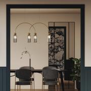 Maytoni hengelampe Antic, røykgrå/gull, 4 lyskilder,