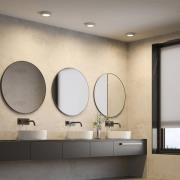 Prios LED-taklampe Edwina, sølv, 18 cm, sett med 2 stk