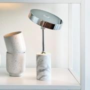 Dyberg Larsen LED-bordlampe Starlight, krom/hvit