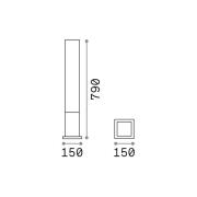 Ideal Lux veilampe Edo square, hvit, GX53