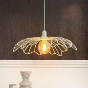 Dyberg Larsen Hengelampe BLUMEN, perlehvit, Ø 60 cm, metall