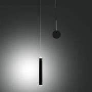 LED-hengelampe Prado, svart, metall, dimbar