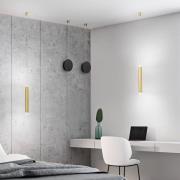 LED-hengelampe Prado, messing, metall, dimbar