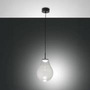 LED-hengelampe Noa, klar, glass, Ø 25 cm, CCT, dimbar