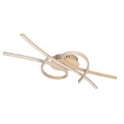 LED-taklampe Biba, sandfarget, lengde 100 cm, metall, CCT