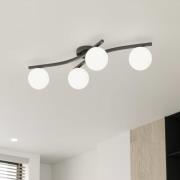 OPUS taklampe, lengde 85 cm, opal, lengde 84 cm, 4 lyskilder.