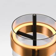 LED-bordlampe Inside, messingfarget/røykgrå, høyde 49 cm