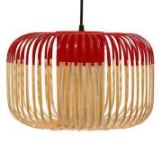 Forestier pendellampe Bamboo S, Ø 35 cm,  rød