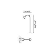 LED-gatelampe Lily, høyde 65 cm, svart, stål, IP65