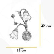 Arianna vegglampe, bronsefarget, 2 lyskilder, jern, glass