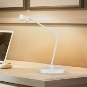 Lindby bordlampe Jyla, hvit, linse, 4200K, GX53, jern