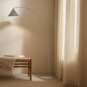 Lindby buelampe Triangolo, beige, høyde 195 cm, metall, E27