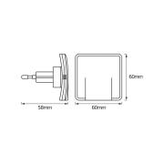 OSRAM LED-stikkontaktnattlampe LUNETTA SLIM, hvit, indirekte
