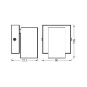 OSRAM veggspot OCTAGON svart 1 lyskilde GU10-LED 927 dimbar