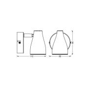 OSRAM takspot PEAR, svart, 1 lyskilde, GU10-LED 2700 K