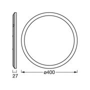 OSRAM LED-taklampe ORBIS ULTRA SLIM, hvit, Ø 40 cm, dimbar