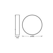 OSRAM taklampe ORBIS PARIS, beige, Ø 48 cm, tekstil, E27