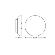 OSRAM taklampe ORBIS Milan, hvit, Ø 31 cm, metall/glass
