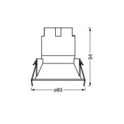 OSRAM LED innfelt spot TWIST, hvit/hvit, 830, Ø 9,3 cm, metall