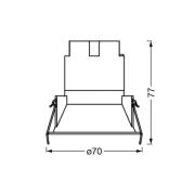 OSRAM LED innfelt spot TWIST, hvit/sølv, 840, Ø 7 cm, metall