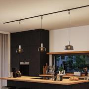 Paulmann URail lampeskjerm Neila 2Easy, Ø 23 cm, røykfarget glass