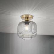 Taklampe Carneval, røykgrå, Ø 20 cm, glass, E27