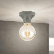 Taklampe Frost, grå, keramikk, E27