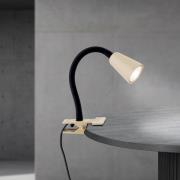 Klemlampe Dotty, khaki, høyde 33 cm, GU10