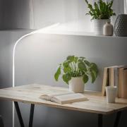 LED-gulvlampe Mura, hvit, høyde 170 cm, metall, berøringsdimmer