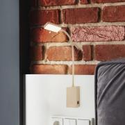 LED-bordlampe Cielo, beige, høyde 56 cm, plast