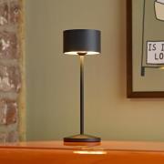 LED-bordlampe Veluna, svart, sett med 3, 25 cm, IP44