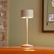 LED-bordlampe Veluna, beige, sett med 3, 25 cm, IP44