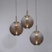 PURE LED-hengelampe E-Infinity, bronse/rav, Ø 50 cm, CCT